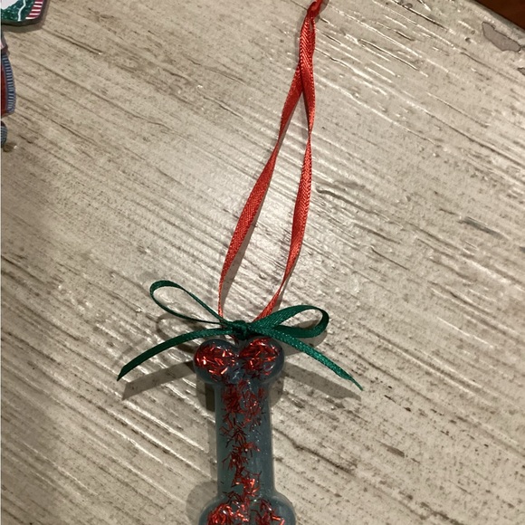Sparkling Holiday Dog Bone Ornament - Picture 2 of 3